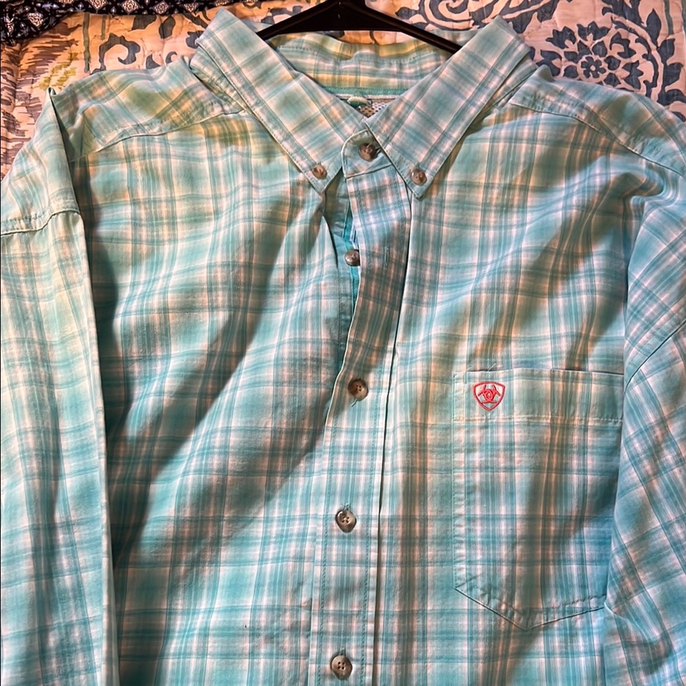 Ariat Men's Blue Plaid Shirt